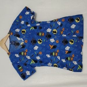 Zoe + Chloe Halloween Print Healthcare Scub Size XS